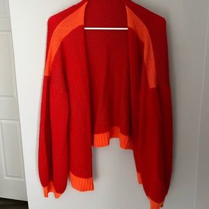 Urban Outfitters Red Colorblock Sweater